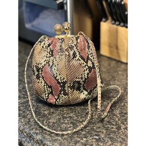 Judith Leiber Minaudière Vintage Snakeskin Crossbody Bag
